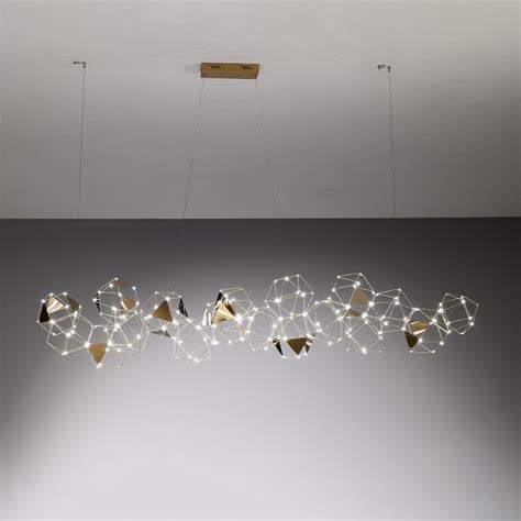 Lampadario A Sospensioni Moderno Lucciola Pro Metallo Oro Led W