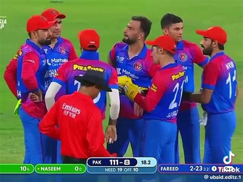 PAK Vs AFG Thriller Match Last Over Fight Naseem Shah Video Dailymotion