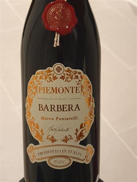 Marco Pontarelli Piemonte Barbera Italy Piedmont Piemonte Doc