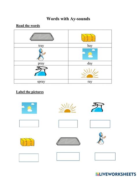 Ay Sound Worksheet Live Worksheets