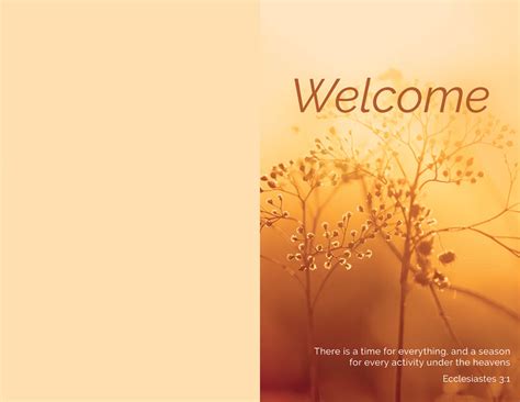 Welcome Season Fall Bulletin - Church Bulletins - Outreach Marketing