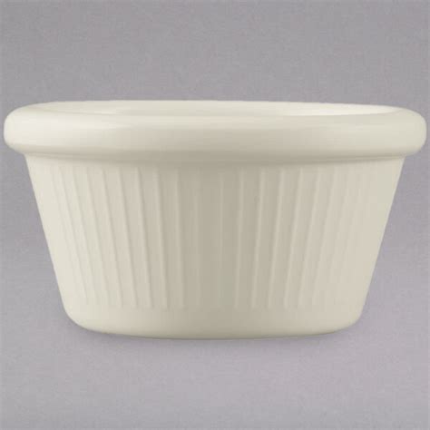 Carlisle S27942 2 Oz Ivory Bone Fluted Melamine Ramekin 48 Case