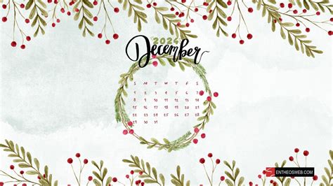 December 2024 Calendar Desktop Wallpaper | EntheosWeb