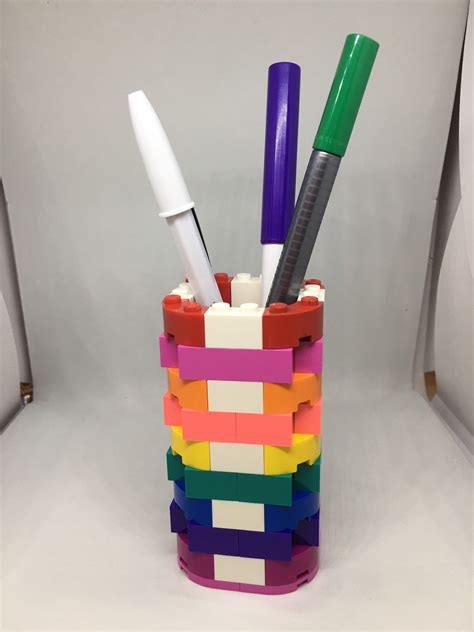 Lego Desk Tidy Pen Holder Pencil Holder Etsy