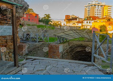 Durres Albania Exterior Of Ancient Roman Amphitheater With