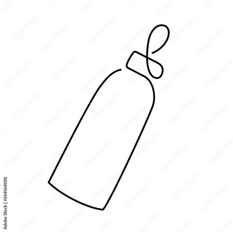 Continuous Single Drawn One Line Bottle For Feeding Babies Painted By