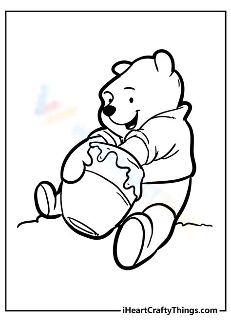 Winnie The Pooh With Honey Worksheet