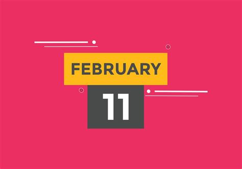 february 11 calendar reminder. 11th february daily calendar icon template. Calendar 11th ...