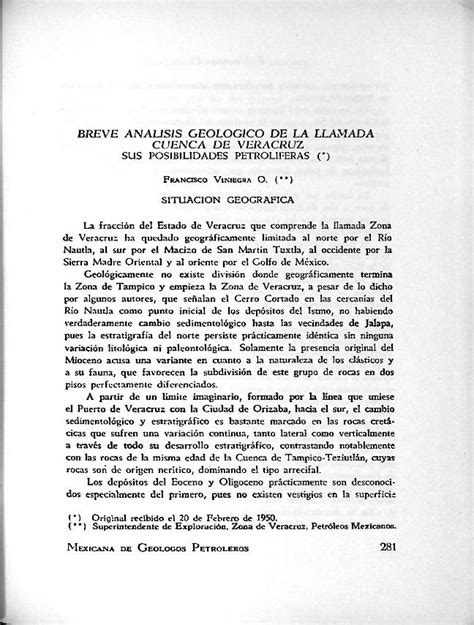 Pdf Breve An Lisis Geologico De La Llamada Cuenca De Breve