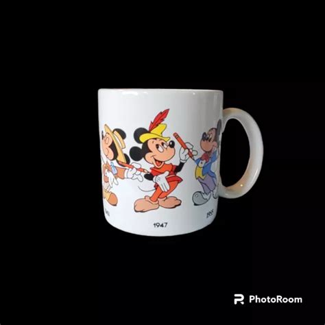 WALT DISNEY MICKEY Mouse Through The Years Ceramic Mug 3 1 2 1986 Pre