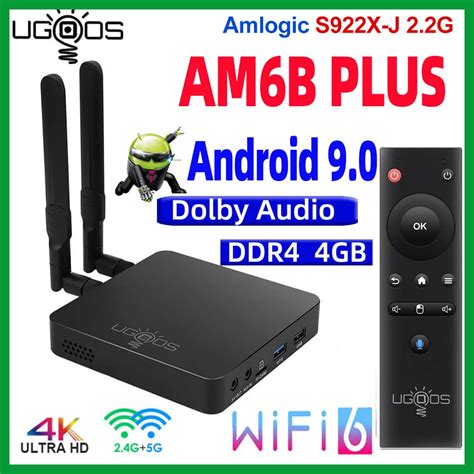 Ugoos Am6b Plus Wifi6 Amlogic S922x J 2 2ghz Tv Box Android 9 Lpddr4