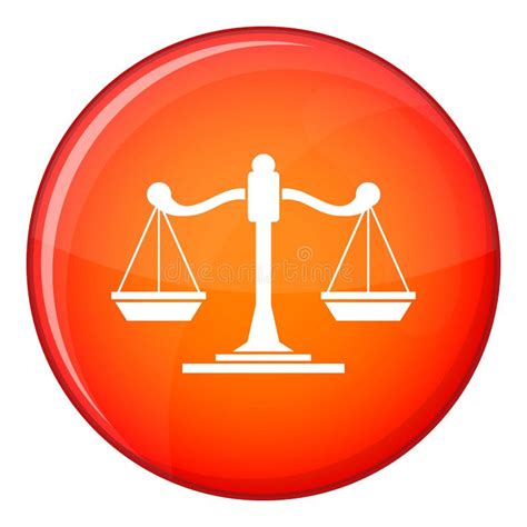 Scales Of Justice Icon Outline Style Stock Vector Illustration Of