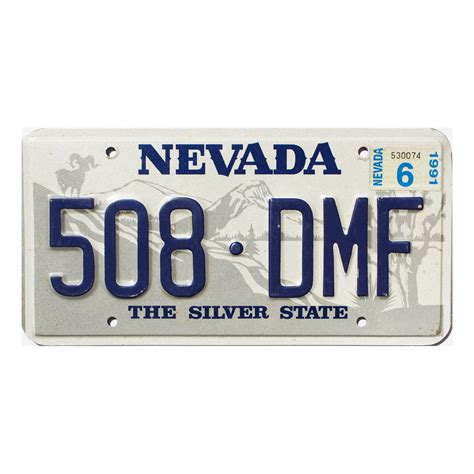 1991 Nevada #508DMF | Cool Old NV License Plates