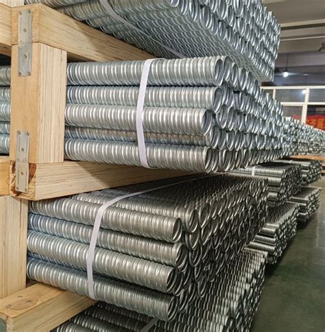 Post Tension Galvanized Round Corrugated Metal Prestressed Duct 40