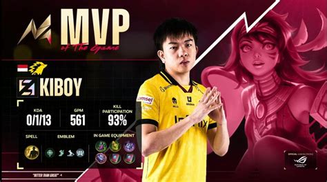 Alasan Kiboy Kali Mvp Di Match Onic Vs Btr Minim Kill