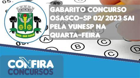 Gabarito Concurso Osasco Sp Sai Pela Vunesp Na Quarta Feira