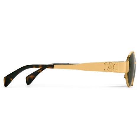 Gold Triomphe Round Metal Sunglasses Celine Eyewear 41 48 Off