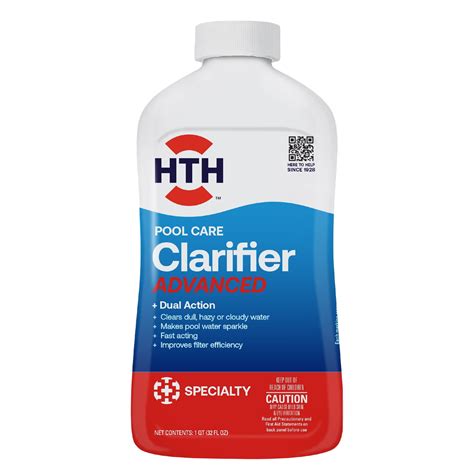 HTH Pool Care Advanced Clarifier 32 Fl Oz Pool Water Treatment For