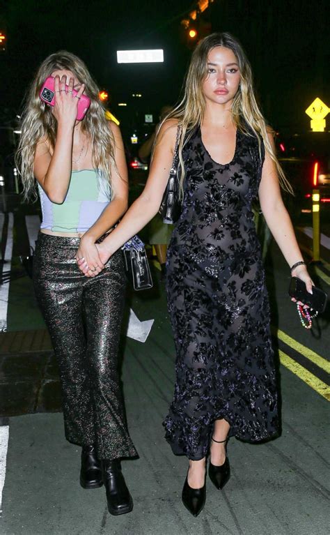 Madelyn Cline in a Black See-Through Dress Leaves 2023 MTV Video Music