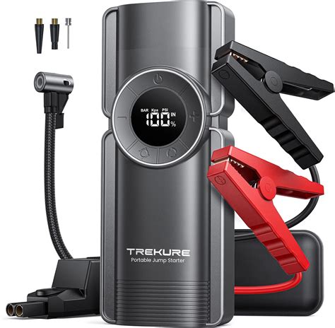 Amazon TREKURE Portable Car Jump Starter With Air Compressor