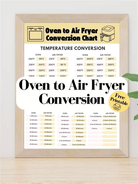 Oven To Air Fryer Conversion Easy Guide Free Printable The Bella Vita