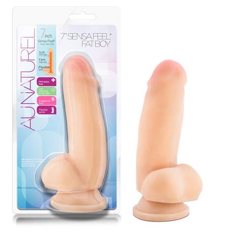 Fat Boy Dildo Au Naturel 7in W Balls Beige Blush Satisfaction