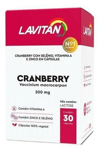 Lavitan Cranberry 30 Cap Cimed Tratamento Infecção Urinária