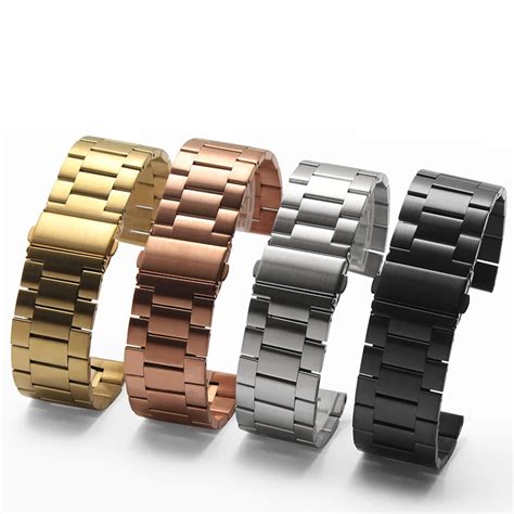 Four Colors 26mm Width Classic Stainless Steel Metal Strap For Garmin