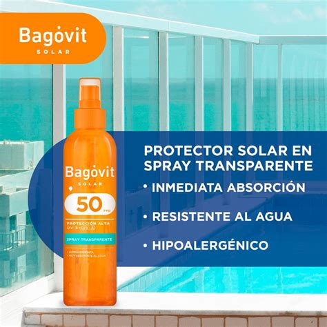 Bagóvit Protector Solar Fps 50 Spray Transparente X 200ml Farmacia