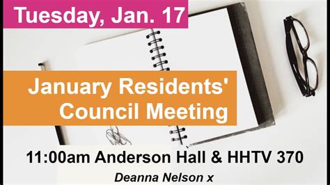 January Residents Council Meeting Edited Copy Youtube