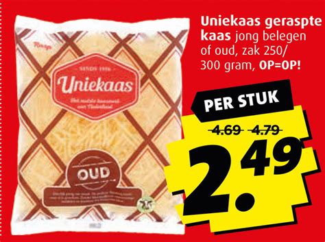 Uniekaas Geraspte Kaas Folder Aanbieding Bij Boni Details