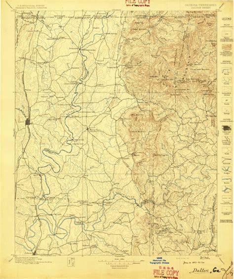 Dalton Ga Tn 1897 125000 Scale Map By United States Geological Survey Avenza Maps