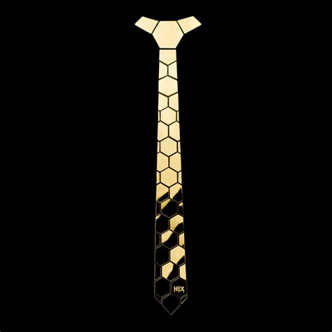 Honeycomb Emirates Hex Tie Gold Hex Luxury Ties