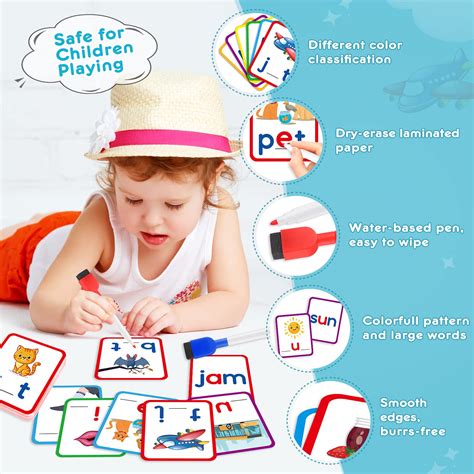 Mua Short Vowel Spelling Flashcards Cvc Sight Words Handwriting Cards