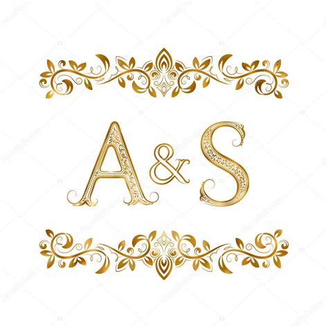 A S Vintage Initials Logo Symbol Stock Vector Vectordivider 115448938