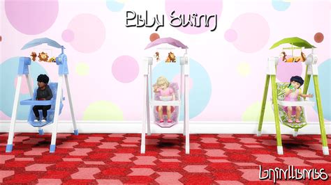 3t4 Baby Swing (Converted from bsimth) | Sims baby, Sims 4 toddler, Sims 4