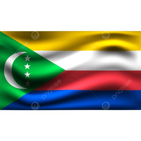 Waves 3d PNG Comoros Flag Waving 3d Illustration Comoros Flag