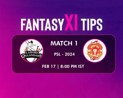 Lah Vs Isl Dream Prediction Fantasy Cricket Tips Playing Xi For Psl