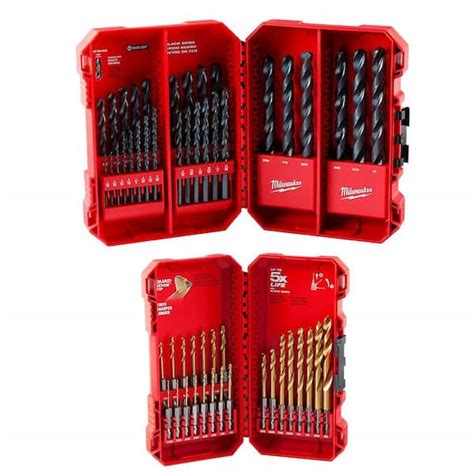 Milwaukee Shockwave Impact Duty Titanium Drill Bit Set With Speed Feed