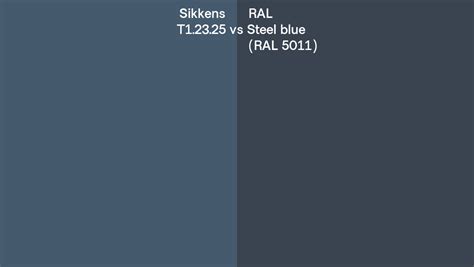 Sikkens T1 23 25 Vs Ral Steel Blue Ral 5011 Side By Side Comparison