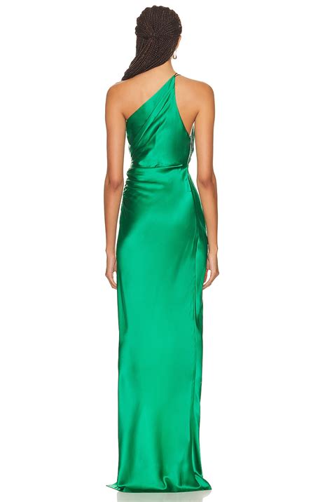 The Sei Asymmetrical Plunge Gown In Emerald Fwrd