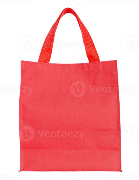 Red Canvas Shopping Bag Isolated With Clipping Path For Mockup 17208132 Png