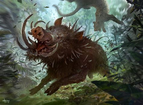 Bristling Boar An Art Print By Svetlin Velinov Fantasy Creatures Art