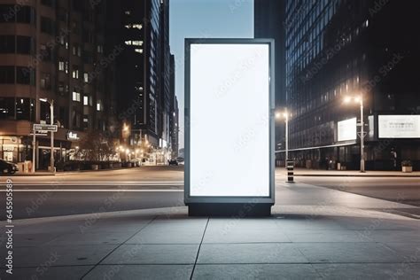 Blank billboard mockup template. Vertical billboard template for ...