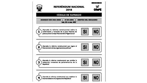 Así Será La Cédula Para El Referéndum Del 9 De Diciembre Edicion Correo