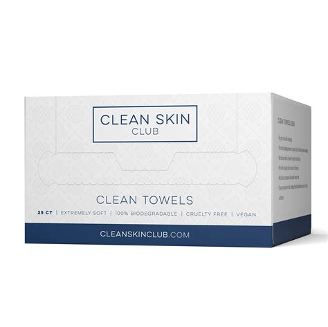 Clean Skin Club Clean Towels Worlds 1st Biodegradable Face Towel