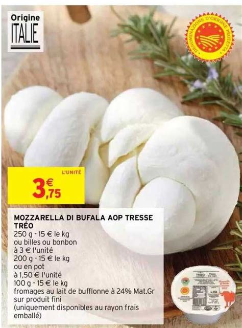 Promo Mozzarella Di Bufala Aop Tresse Tr O Chez Intermarch Hyper