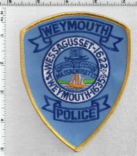 Weymouth Police Massachusetts 4th Issue Shoulder Patch Ebay