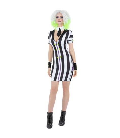 Disfraz Beetlejuice de Tim Burton para Mujer Envío Halloween en 24h