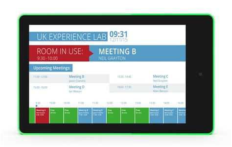 Wall Mount Meeting Room Booking Display 10 1 Inch Touch Screen Android